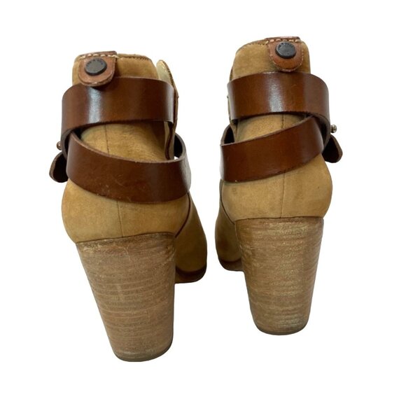 Rag & Bone Newbury Suede Leather Ankle Boots Size 37 Tan Brown - Picture 4 of 7